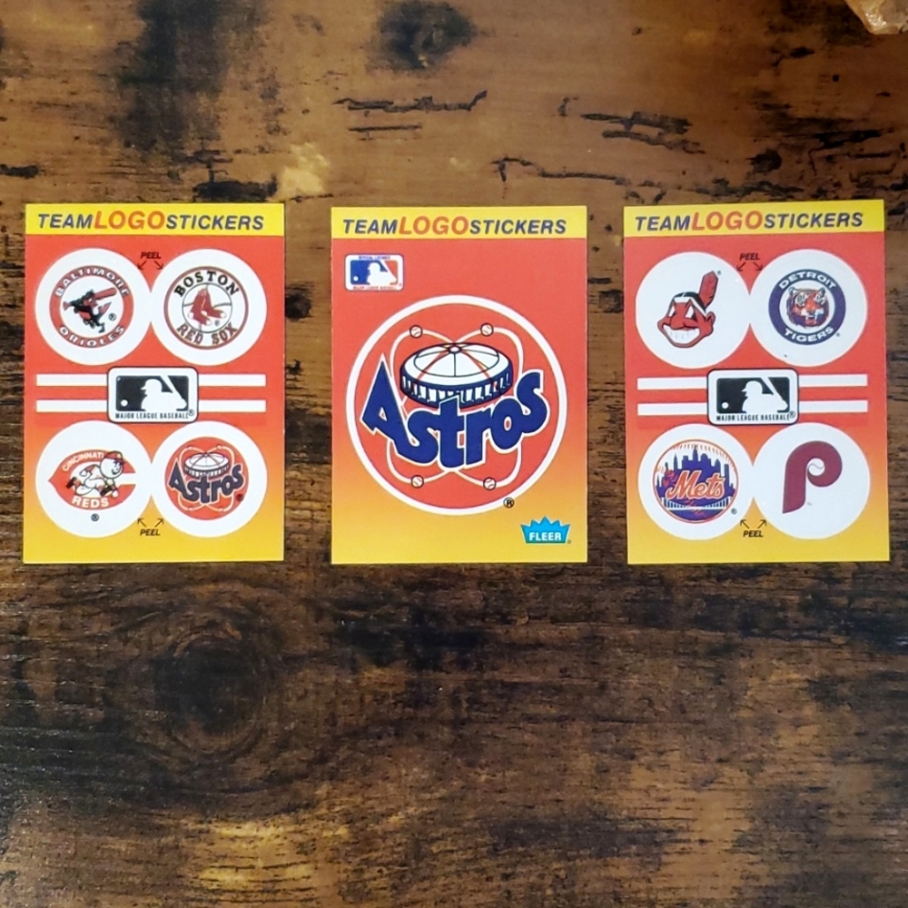 1991 Team LOGO baseball stickers Astros